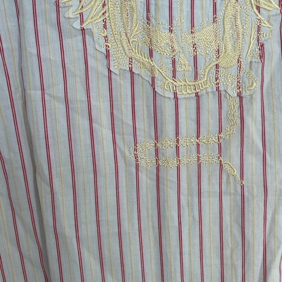 Men's Striped Shirt - Multicolor with embroidered back Mojeans XL embroidered - Picture 7 of 9